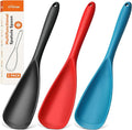 3 PACK Silicone Cooking Spatula & Spoon for Nonstick Cookware, BPA-Free | Multifunction Spoonula for Baking, Cooking, Serving, Mixing, Stirring, Scoop, Scrape - One-Piece Formed, Dishwasher Safe