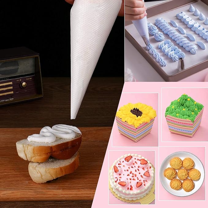 400 Pcs Piping Bags Disposable 12 In Pastry Bags Tipless Icing Piping Bag | Cake Decorating Bags for Frosting Cream