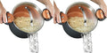 Gotham Steel 5 Quart Stock Pot Multipurpose Pasta Pot with Strainer Lid&Twist and Lock Handles,Nonstick Ceramic Surface Makes for Effortless Cleanup with Tempered Glass Lid,Dishwasher Safe,(Pack of 2)