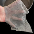 Cast Iron Cleaner and Chainmail Skillet Scrubber - 8''x8'' Upgraded 3.8mm Small Ring, 316L Stainless Steel Fine Rings - Durable Scraper for Skillets, Pans, Griddles & Containers