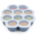 KeaBabies Silicone Food Freezer Trays with Lid, 2oz x 10 Pods (Slate) | Baby Food Storage Containers, Easy Puree Meal Prep, Breast Milk Silicone Freezer Molds, Dishwasher, Microwave Safe, BPA-Free