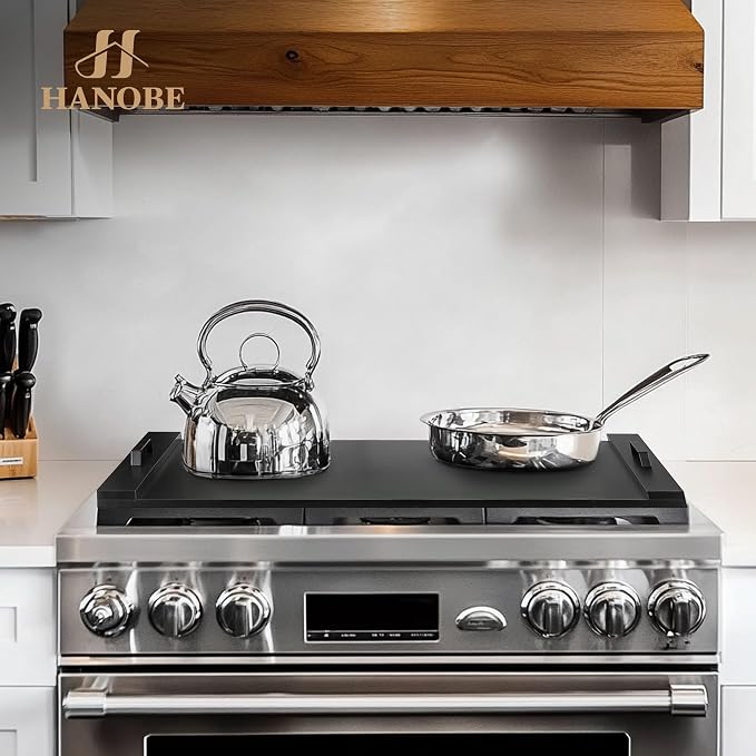 Hanobe Black Gas Electric Noodle Board Stove Cover 30" | Large Cover Top Stovetop for Home Kitchen Oven RV