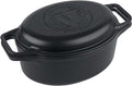 Victoria 6-Quart Cast Iron Oval Dutch Oven, Combination Combo Cooker Pot and Skillet, Bread Baker, Made in Colombia, 2-Piece Set | Combination Combo Cooker Pot and Skillet Lid, Bread Baker, Made in Colombia