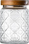 Adodeen Glass Storage Containers With Lids, Glass Jars With Lids, 24OZ | Airtight Glass Food Storage Containers, Kitchen Canisters For Sugar, Coffee, Tea, Spice, Flour, Candy, Pasta, Cereal