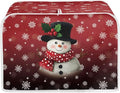 Christmas Snowflake Print Two Slice Toaster Cover Kitchen Small Appliance Covers Kitchen Decoration Microwave Oven Dustproof Cover Keep From Dirty Stain
