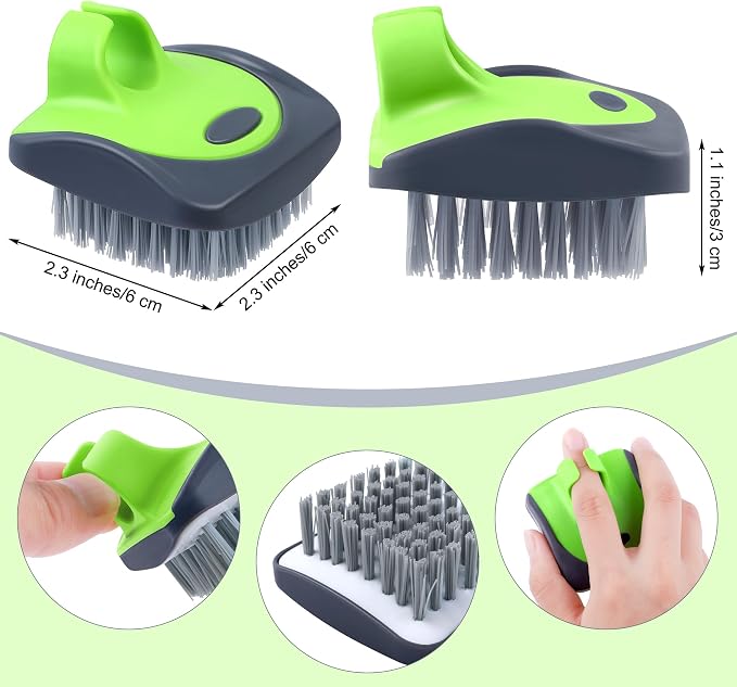 Aodaer Vegetable Brush Potato Scrubber Brush Silicone Hard and Soft Side Fruit Cleaning Tools for Delicate or Tough-Skinned Vegetables