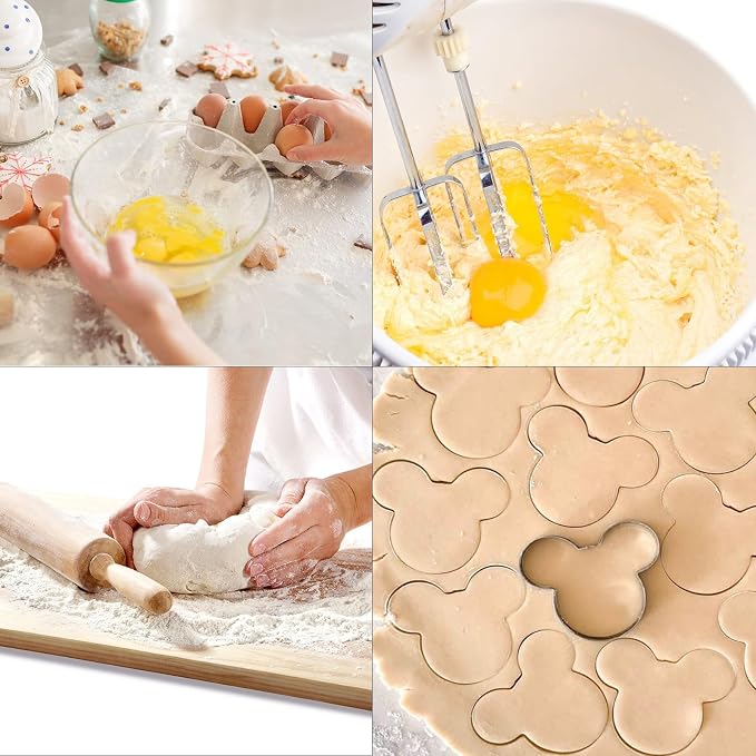 MrCookie Mouse Cookie Cutters Stainless Steel,5-Pack,2.12"-3.86".
