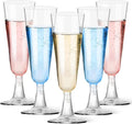 GuanQiao Plastic Champagne Flutes 20 Pack, 5.5 Oz Clear Disposable Plastic Champagne Glasses, Wine Glasses Cups for Wedding Celebration Birthday Party Wine Tasting New Years Eve Party Supplies