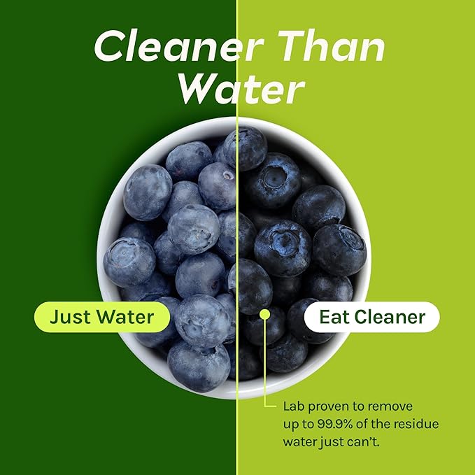 CleanBoss Eat Cleaner Triple-Action Fruit + Veggie Wash Refill - 64 oz Jug | Cleanses Parasites and Bacteria Including Cyclospora, Removes Harmful Residue - Keeps Produce Fresh Vegan, Gluten Free