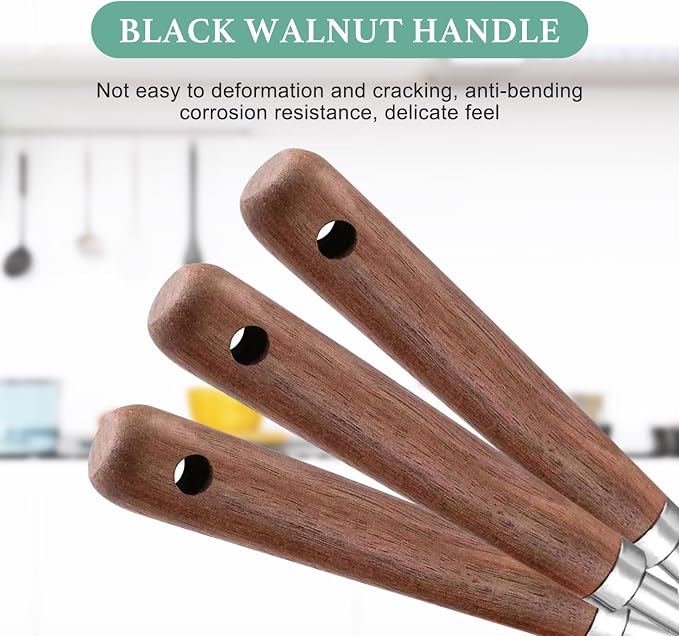 Food Scoop Measuring Cup - 1/4 Cup (4 Tablespoon | 2 Oz. | 60 mL),304 stainless steels,Black walnut long handle