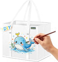 BALEINE 1PK Reusable Grocery Bags, Heavy Duty Shopping Tote Bag | 12'' Long Handles, Reinforced Bottom Keeps Upright, Fold Flat Storage, Water-Resistant Shopping Bag, Multiple Color Options