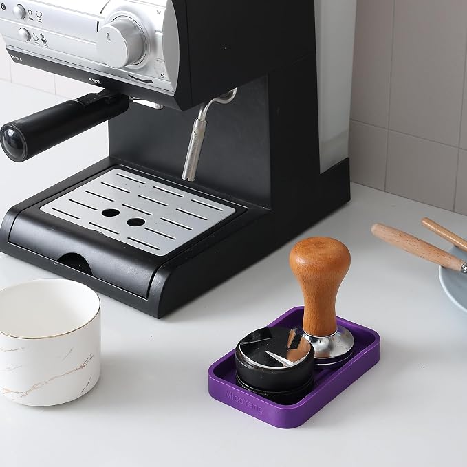MicoYang Silicone Kitchen Sink Organizer Tray for Multiple Usage,Easy Clean Sponges Holder for Kitchen Bathroom Counter or Sink,Dish Soap Dispenser,Scrubber,Bottle,Cup Purple 4.9”x 3.2”
