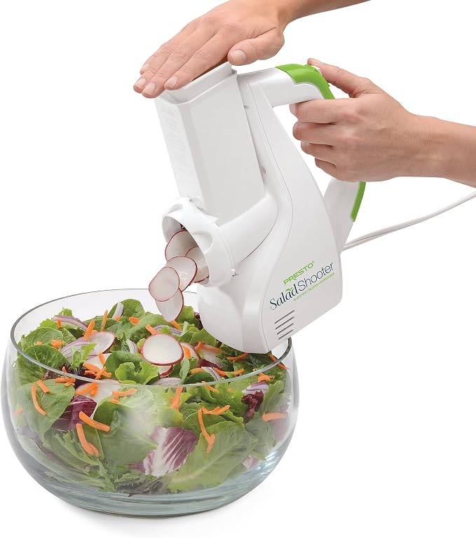 Presto Salad Shooter Electric Slicer/Shredder,White (Pack of 2)