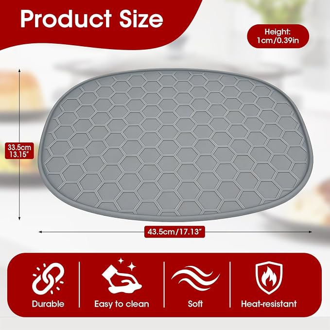 Silicone Heat Resistant Mat for Ninja Foodi Possible Cooker Pro 8.5 Qt MC1000,MC1001,MC1010 Slow Cooker Crock &Ninja MC2001 PossibleCooker PRO Plus 8.5 QT Accessories,Kitchen Countertop Protector Pad