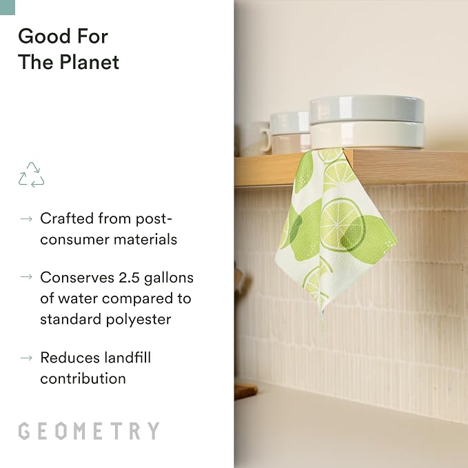 GEOMETRY Kitchen Dish Cloths - Spring & Summer Collection - Premium Dishcloths with Geoweave - Absorbent & Fast Drying Kitchen Towels - Sweet Spring, 10" x 10" - 3-Pieces
