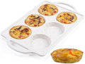 CAKETIME Muffin Top Pan, 3 Inch Metal Reinforced Frame Silicone Egg Mold for Breakfast Sandwiches Non Stick Round Silicone Egg Pan for Baking English Muffins, Whoopie Pies, Corn Bread, Tarts Confetti