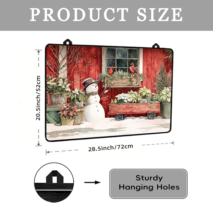 Snowman Glass Stove Top Cover Protector,Christmas Courtyard Electric Stove Top Cover Glass Top Stove Cover Protector,Heat‑Resistant Stove Top Cover,Hummingbird Kitchen Decor Accessories