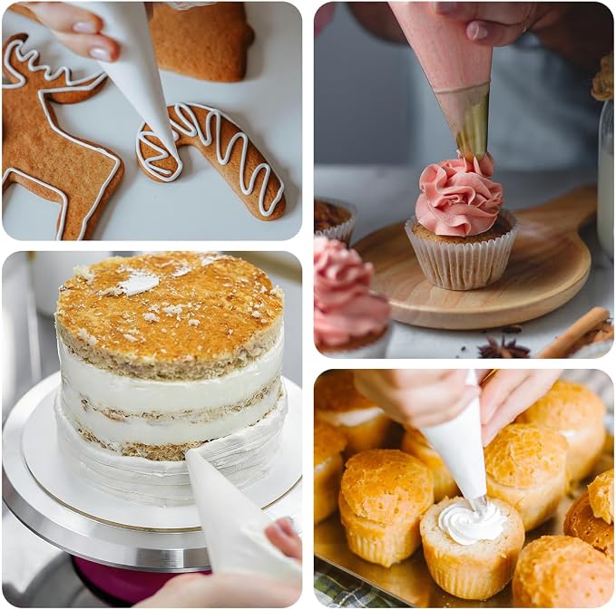 16 Inch Piping Bag Disposable, 100 Pcs Large Pastry Bags | Icing Frosting Bags for Cake, Cream Frosting and Cookie Decoration