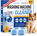 Enzyme Washing Machine Cleaner Tablets for Pet Owners, Deep Clean | Throughly Remove Wash Deodorizer Pet Odor & Hair Residue, for HE Front/Top Load Washers, 24 Count,1 Year Supply