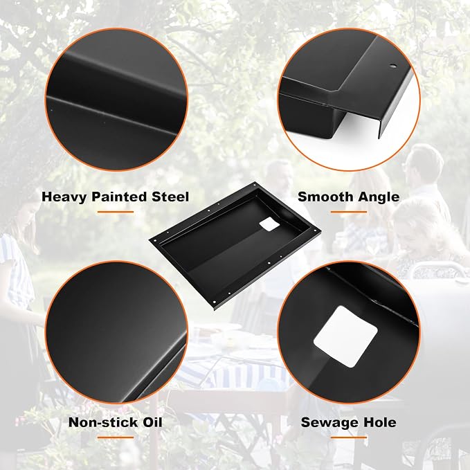 Uniflasy 69804 Grease Tray with 67047 Catch Pan for Weber Spirit 300 Series Gas Grills,Spirit E310 E320 E330 S310 S320 S330 Grills,Drip Tray with 10 Pack Aluminum Foil Liner,Replace Weber 69804 67047 | Spirit E310 E320 E330 S310 S320 S330 Grills,Drip T...