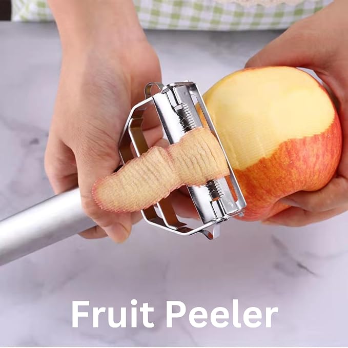 Julienne Peeler, Vegetable Peeler for Kitchen,Ultra Sharp Stainless Steel Fruit Slicer with Heavy Duty Dual Blade Vegetable Julienne Cutter, No-Rust Multifunction Y Potato Peeler