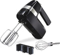 Hamilton Beach Electric Hand Mixer With 6 Speeds + Stir Button | 300 Watts of Peak Power for Powerful Mixing | Includes Whisk and Storage Clip | Black | 62628