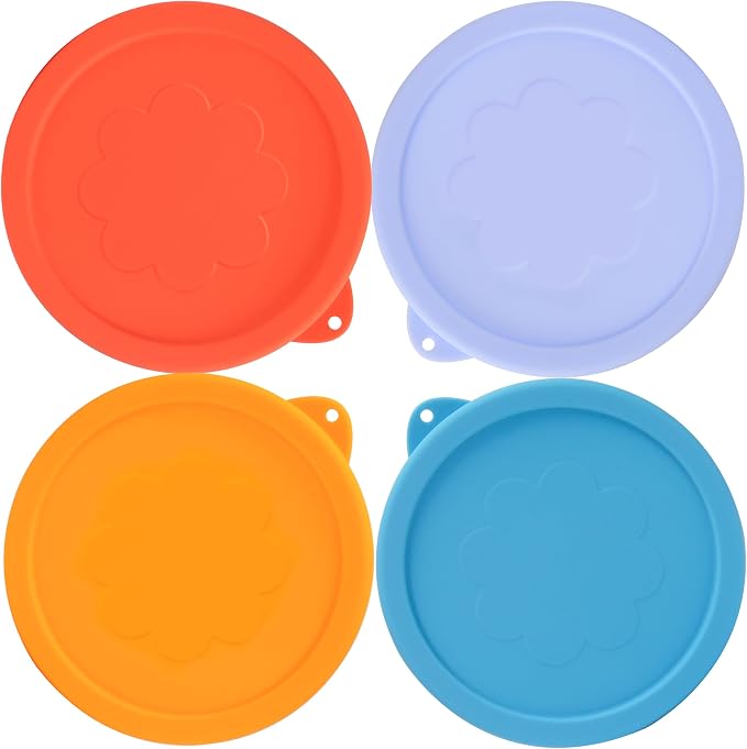 LUVCOSY 2 Cup Silicone Replacement Lids Storage Cover for Pyrex 7200-PC Glass Bowls (Container not Included) 4 Pack Microwave, Dishwasher and Freezer Safe