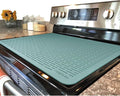 YUHFERA Stove Top Cover for Electric Stove - Silicone Stove Mat for Glass Top, Glass Cooktop Protector, XL Dish Drying Mats for Kitchen,Oven Covers for Electric Stove (Aqua,28 x 20)