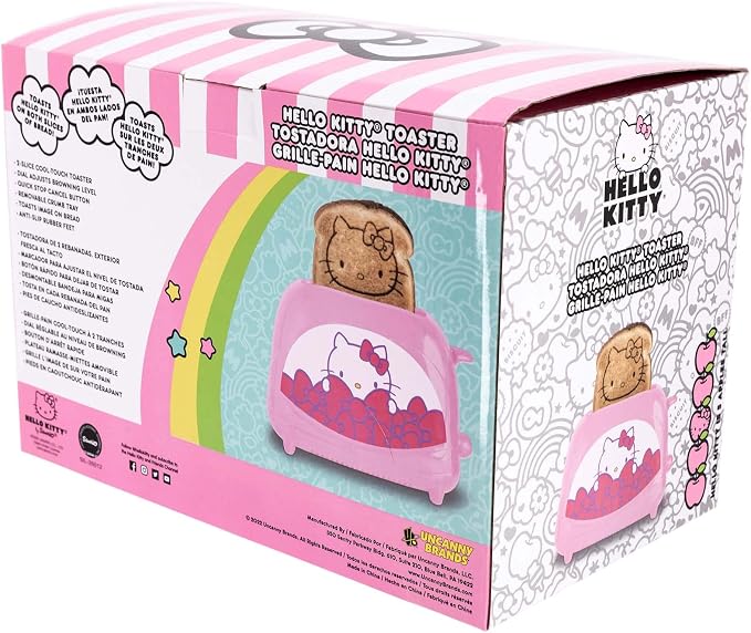 Uncanny Brands Hello Kitty Two-Slice Toaster- Toasts Your Favorite Kitty On Your Toast