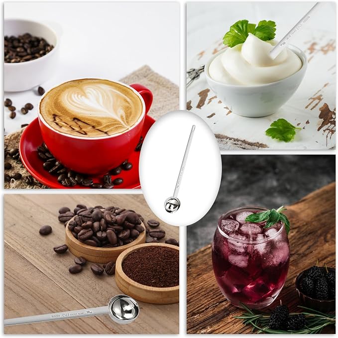 2 Tablespoon Coffee Scoop Stainless Steel Long Handle Measuring Spoon 2 tbsp Measuring spoon 30 ml Coffee Scoop 2 tablespoon Scoop for Ground Coffee