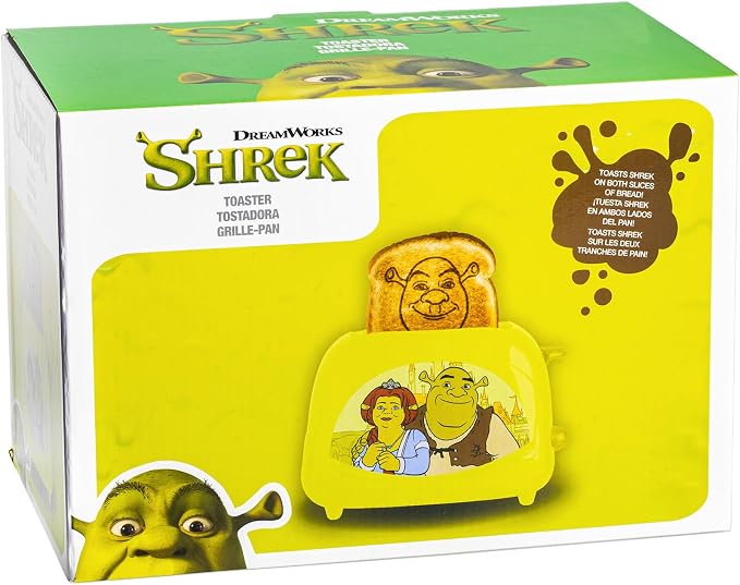 Uncanny Brands Shrek Two-Slice Toaster - Toasts Shrek’s Iconic Face Right On Your Bread