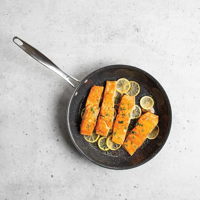 Nordic Ware Basalt Aluminum Saute Skillet, 12-Inch, Ceramic Coating