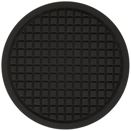 American Metalcraft TRVR5 Cast Iron Silicone Trivets, 5.05" Length x 4.95" Width, Black