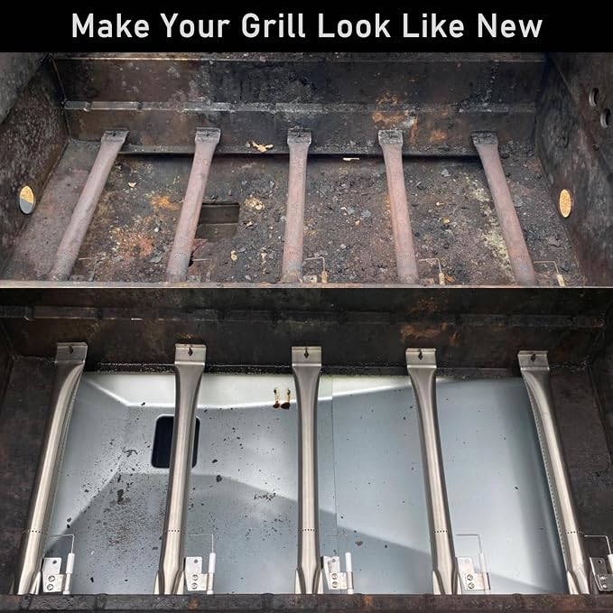 Criditpid Grill Burner Tubes Replacement for Nexgrill 6 Burner 720-0898 720-0898A, Nexgrill 720-0888 720-0888N 720-0830H 720-0783E, Gas Grill Pipe Burners for Kenmore, Kitchen Aid, BBQ Pro.(6 Pack)