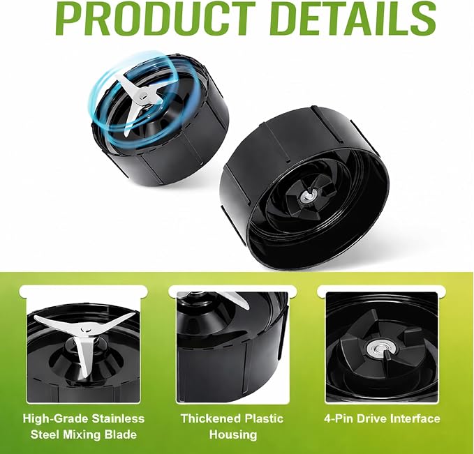 Cross Blade Compatible with Magic Bullet Mini Blenders Replacement Part Only，Not for Magic Bullet 250W or Any Nutribullet Models