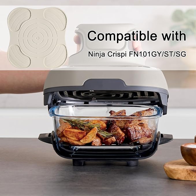 Air Fryer Trivets Silicone for Ninja Crispi, Hot Pads for Ninja Crispi Airfryer Accessories, Versatile Kitchen Countertop Potholders Suitable for Fondue Mats and Spoon Rests