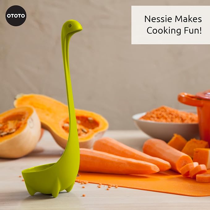 OTOTO The Original Nessie Ladle - Soup Ladle, Cute Gifts, Funny Kitchen Gadgets, Loch Ness design, Cooking Gifts for Mom - Cute and Practical Kitchen Utensils - Unique Gifts for Women, Mothers Day