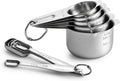 Spring Chef Stainless Steel Measuring Cups and Spoons Set of 10 w/Leveler | Stackable Metal Measuring Cups for Kitchen & Rectangular Teaspoon & Tablespoon Measuring Spoons for Dry & Liquid Ingredients