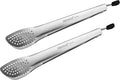 DEVICO 2Pcs 12 Inch 18/8 Stainless Steel Kitchen Tongs for Cooking, Brushed | Heat Resistant 600 Degrees BBQ Grill Tongs, Food Grade Metal Locking Tongs for Salad/Food/Serving/Frying, Dishwasher Safe