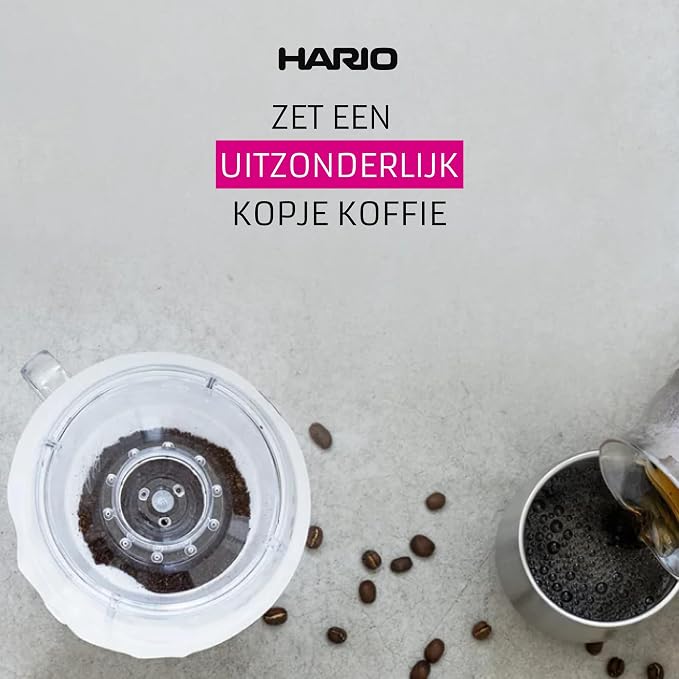 Hario V60 Plastic Coffee Dripper, Size 02, White