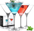 Martini Glasses Set of 4, 9oz Coupe Cocktail Glasses for Margarita | Glassware, Manhattan, Cosmopolitan, Espresso, Home Bar, Evening Parties, Birthdays, Housewarming Gift