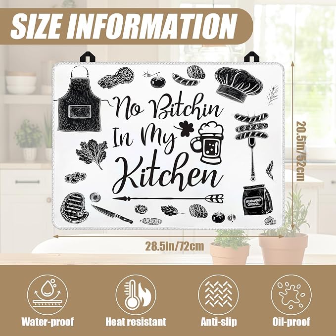 Kitchen Stove Top Covers for Electric Stove, Electric Gas Stove Pad Heat Resistant Range Cooktop Protector for Home Decor Kitchen 28"x20"