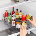 Lazy Susan Organizer for Refrigerator, 13" x 8.5" Clear Rectangular Fridge Organizer Turntable for Condiments, Spice Racks Organizer for Cabinet, Pantry & Kitchen Countertop(1 Piece)