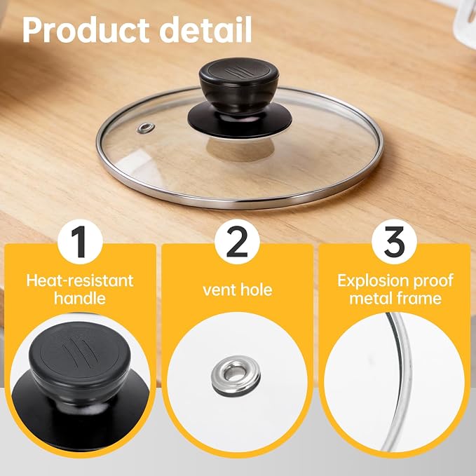 6.9in Tempered glass cover - compatible with aroma Rice Cooker （ARC-363NG）