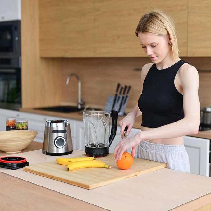 Silicone Protector Mat 47x24 Inch,White Translucent | 1.3mm silicone mat, heat resistant, non-slip & waterproof. Ideal for baking, painting, resin, welding and table protection.