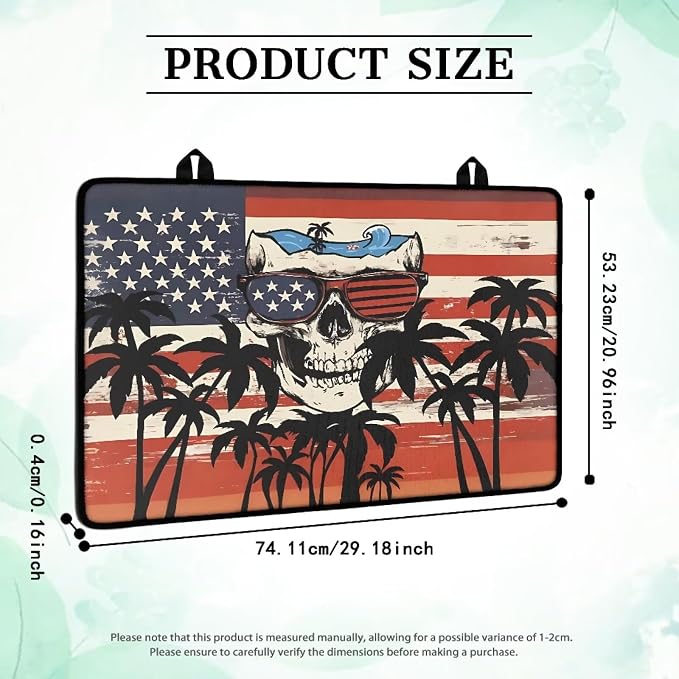 Skull Palm Tree Fireproof Stove Top Covers for Electric Stove, Waterproof & Heat Resistant Mat for Glass Top, Induction Cooktop Protector Home Kitchen Decor