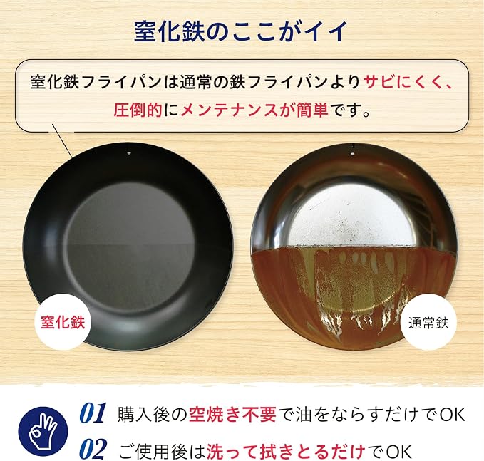 River Light Iron Frying Pan, Extreme Japan, 9.4 inches (24 cm), Induction Compatible, Made in Japan, Wok