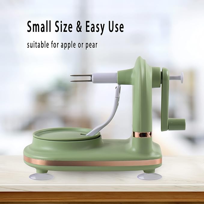 VEELAM Apple Peeler with 2 Blades Replacements, Apple Peeler Slicer & Corer for Home Kitchen Quick Applesauce Pie Making