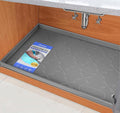 Waterproof Under Sink Mat 31" x 19" Silicone Mat Cabinet Protector | Heavy Duty Kitchen Cabinet Liner, Easy Press Drain, Home Essentials for Pet Feeding, Boots, Bathroom, Organizers & Storage