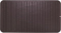 MicoYang Silicone Dish Drying Mat for Multiple Usage,Easy clean,Eco-friendly,Heat-resistant Silicone Mat for Kitchen Counter or Sink,Refrigerator or Drawer Liner Coffee 4XL 32 inches x 18 inches